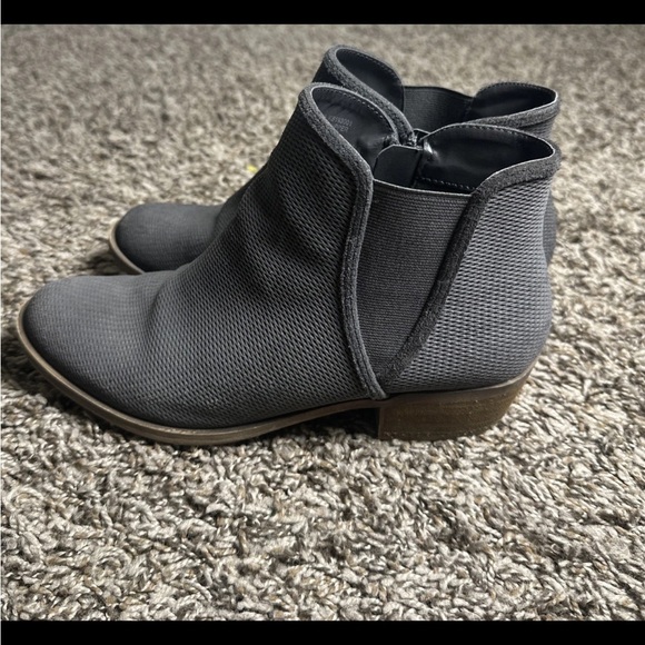 Kensie Women's Gerona Ankle Boots Size 7.5 Dark Gray Side Zipper Cowboy Western - Picture 2 of 11